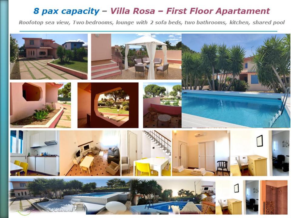 Pool Seaside Relais - Ville Ninfea, Marea, Rosa E Cassiopea Fontane Bianche Exterior foto